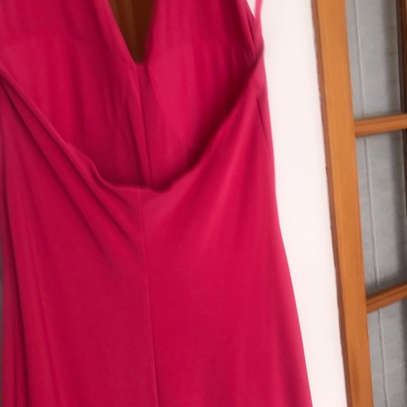 Pink magenta halter dress as new size 4, roomy Ralph Lauren . Lined. - Picture 5 of 8
